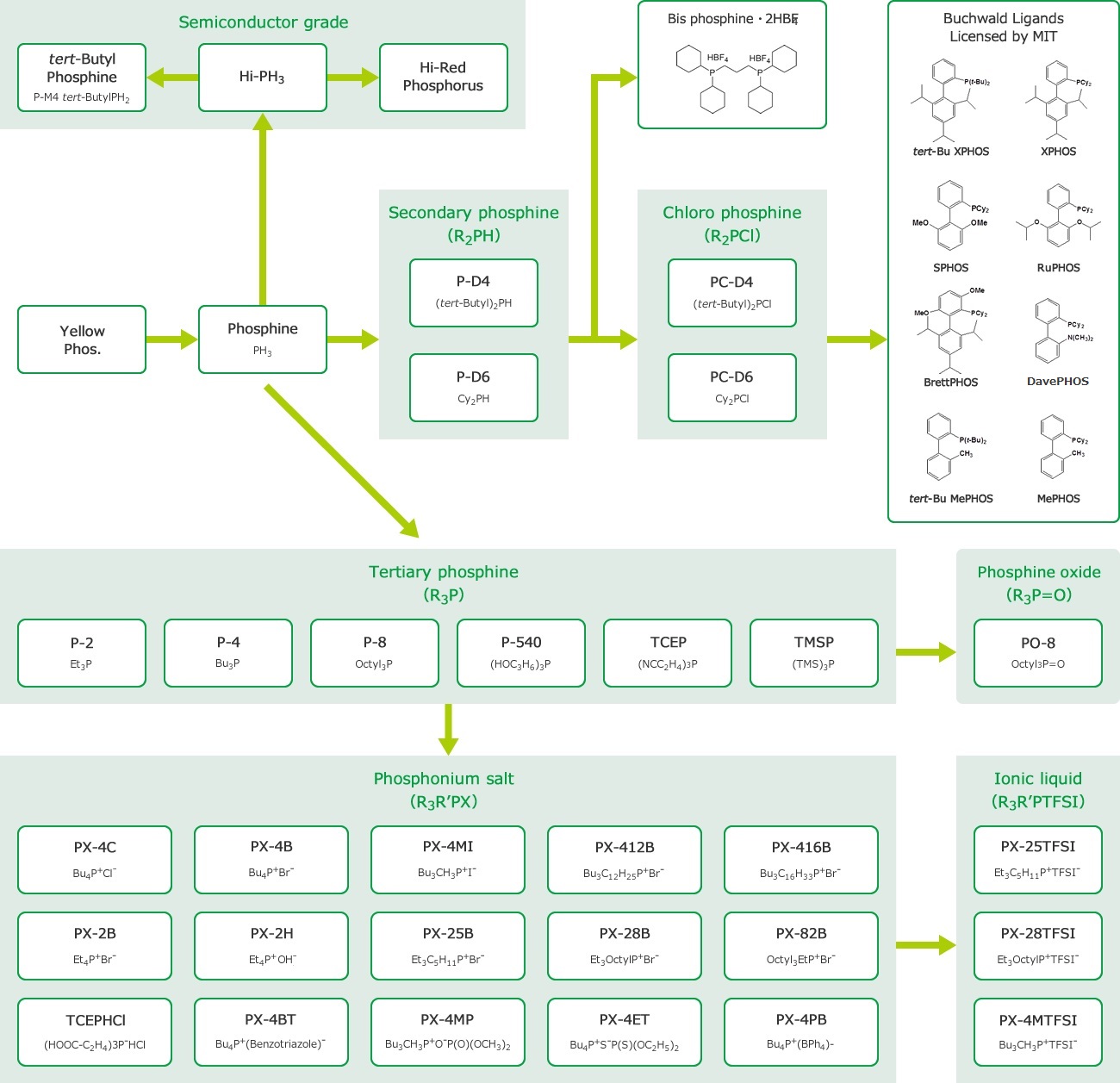 PHOSPHINE DERIVATIVES TECHNOLOGY MAP PHOSPHINE DERIVATIVES TECHNOLOGY MAP