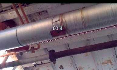 Heat leaking through thermal insulation